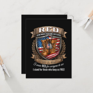 Invitation Souvenez-vous de tous les militaires déployés Red