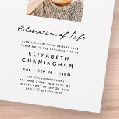 Invitation Souvenez-vous d'une vie fabuleuse Mémorial photo m