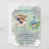 Invitation Souvenir commémoratif Célébration de la vie d'un c (Dos)