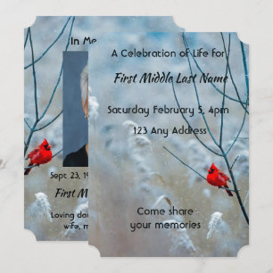 Invitation Souvenir de photo commémorative Cardinal Rouge Ois