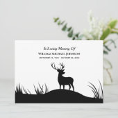 Invitation Souvenir des funérailles du cerf en mémoire d'amou (Debout devant)