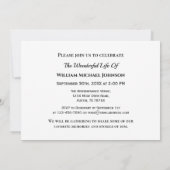 Invitation Souvenir des funérailles du cerf en mémoire d'amou (Dos)