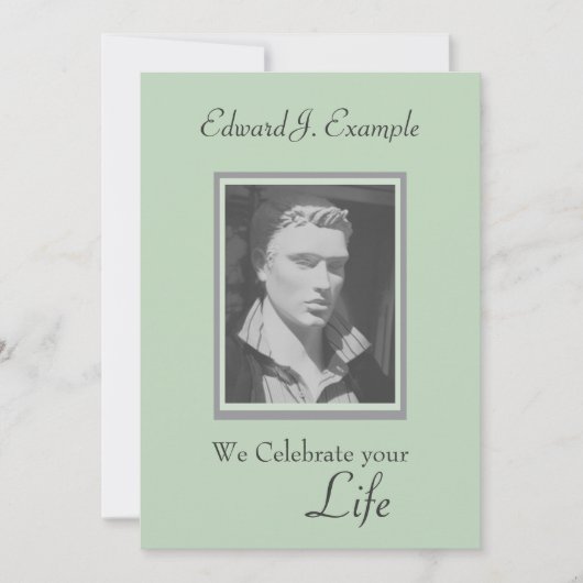 Invitation Souvenir photo personnalisable / Funérailles (Devant)