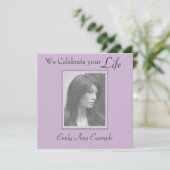 Invitation Souvenir photo personnalisable / Funérailles (Debout devant)