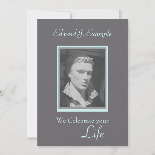Invitation Souvenir photo personnalisable / Funérailles (Devant)