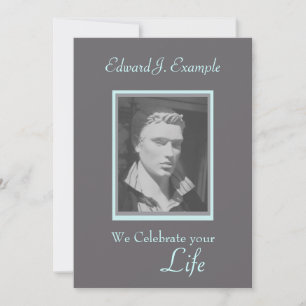 Invitation Souvenir photo personnalisable / Funérailles