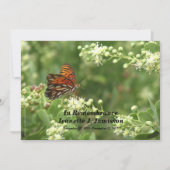 Invitation Souvenir Service commémoratif Papillon orange (Devant)