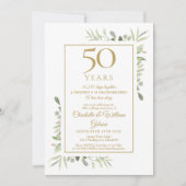 Invitation Souvenirs de 50 ans de mariage et de verdure (Devant)