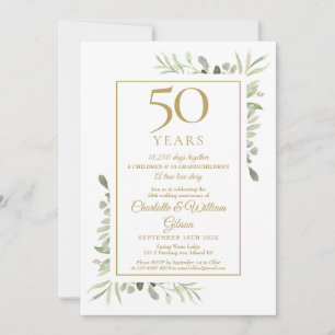 Invitation Souvenirs de 50 ans de mariage Photo