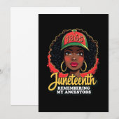 Invitation Souvenirs de mes ancêtres Junetdix Mois Noir (Devant / Derrière)