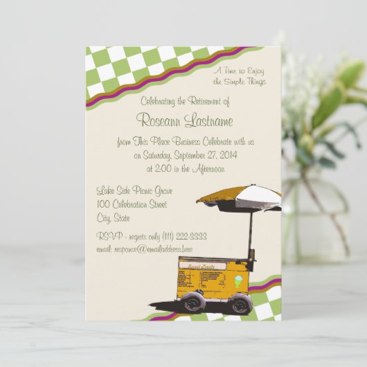 Invitation Souvenirs d'été retraite (Debout devant)