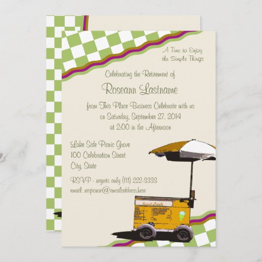 Invitation Souvenirs d'été retraite (Devant / Derrière)