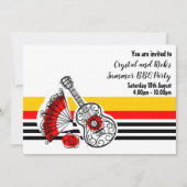 Invitation Souvenirs espagnols rayure classique horizontale (Devant)