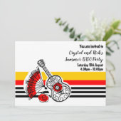 Invitation Souvenirs espagnols rayure classique horizontale (Debout devant)