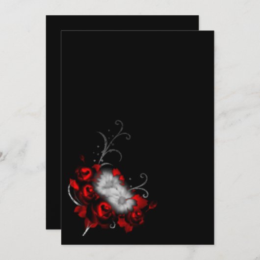 Invitation Souvenirs éternels Mariage gothique (Devant / Derrière)