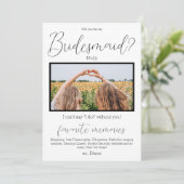 Invitation Souvenirs favoris Bridesmaid Proposition photo (Debout devant)