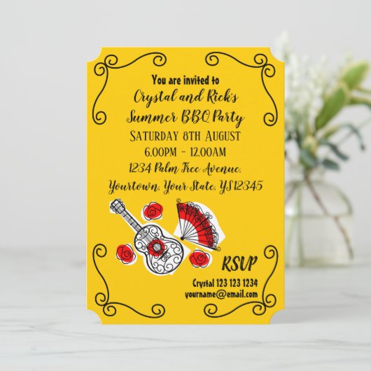 Invitation Souvenirs multiface (Debout devant)