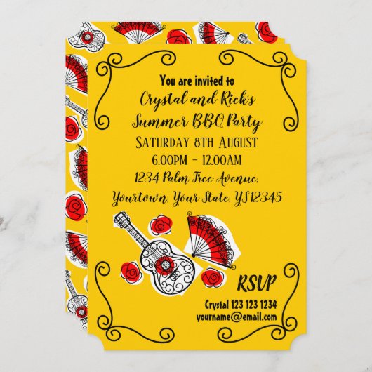 Invitation Souvenirs multiface (Devant / Derrière)