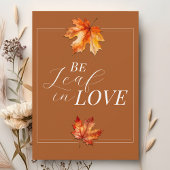Invitation Soyez La Feuille Dans L'Amour Brûlé Orange Rustiqu