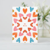 Invitation Soyez le mien Rétro Coeurs Classe Valentine (Debout devant)