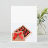 Invitation Soyez ma boîte d'or Valentine arc rouge Fraises (Debout devant)