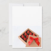 Invitation Soyez ma boîte d'or Valentine arc rouge Fraises (Dos)