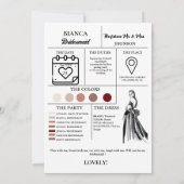 Invitation Soyez ma bonne de calendrier d'honneur proposition (Dos)