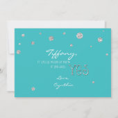 Invitation SOYEZ MA BRIDESMAID Turquoise Parties scintillant (Dos)