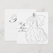 Invitation Soyez ma dame de honneur (Devant / Derrière)