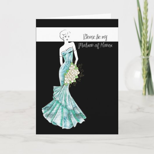 Invitation soyez ma dame de honneur (Devant)