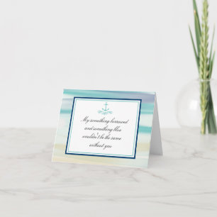 Invitation Soyez ma femme d'honneur Océan Aquarelle & Ancre