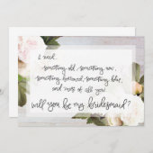 Invitation Soyez ma partie nuptiale de Bridemaid | demandant (Devant / Derrière)