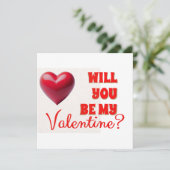 Invitation Soyez ma Saint-Valentin (Debout devant)