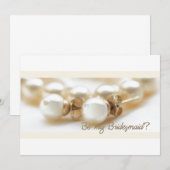 Invitation Soyez ma servante - boucles d'oreilles perles en b (Devant / Derrière)