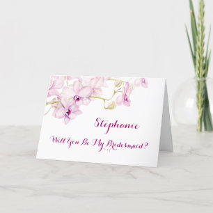 Invitation Soyez ma servante d'enfance orchidée pourpre