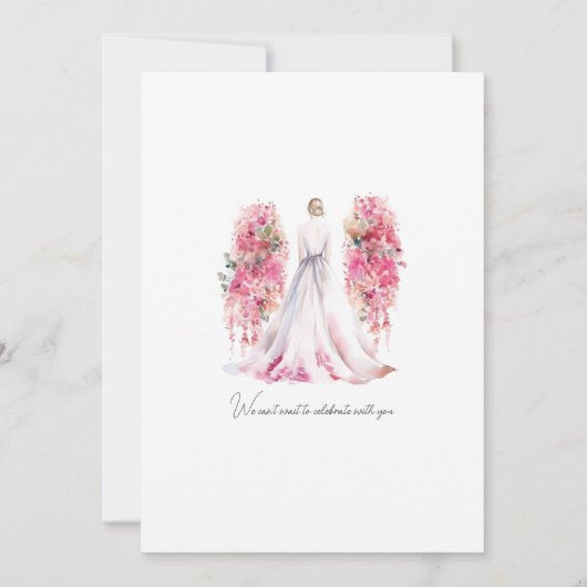 Invitation Soyez ma servante d'État en aquarelle | MARIAGE (Dos)