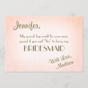 Invitation Soyez ma servante d'État Joli Blush