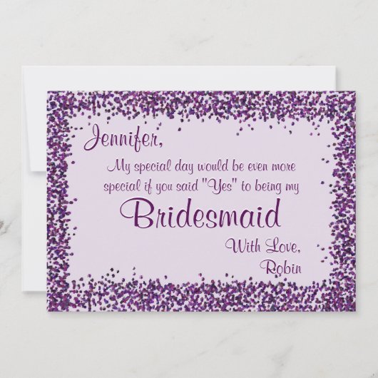 Invitation Soyez ma servante d'État | Lavender Confetti (Devant)