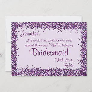 Invitation Soyez ma servante d'État Lavender Confetti