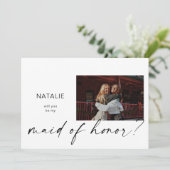 Invitation Soyez ma servante d'honneur Petite proposition pho (Debout devant)