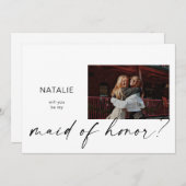 Invitation Soyez ma servante d'honneur Petite proposition pho (Devant / Derrière)