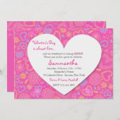 Invitation Soyez mon anniversaire de Saint Valentin Invitatio (Devant / Derrière)