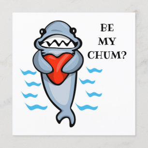 Invitation Soyez Mon Chum Valentine Shark