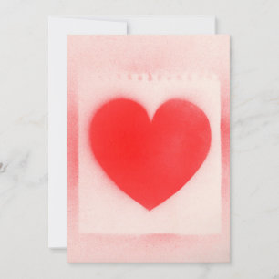 Invitation Soyez mon coeur rouge Valentine