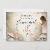 Invitation Soyez Mon Flowgirl Fairy Woodland Haven (Devant)