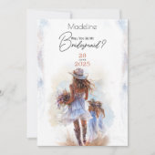 Invitation Soyez mon ménagère d'aquarelle Russe Mariage Cowbo (Devant)