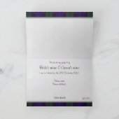 Invitation Soyez mon tartan d'écossais d'Armstrong de garçon (Intérieur)