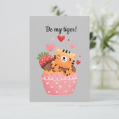 Invitation Soyez mon tigre tigresse valentine (Debout devant)