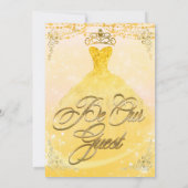Invitation Soyez Notre Invité Princesse Jaune & Or Sweet 16 P (Dos)