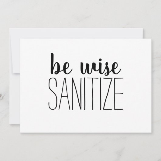 Invitation Soyez sages ... Sanitize;carte (Devant)